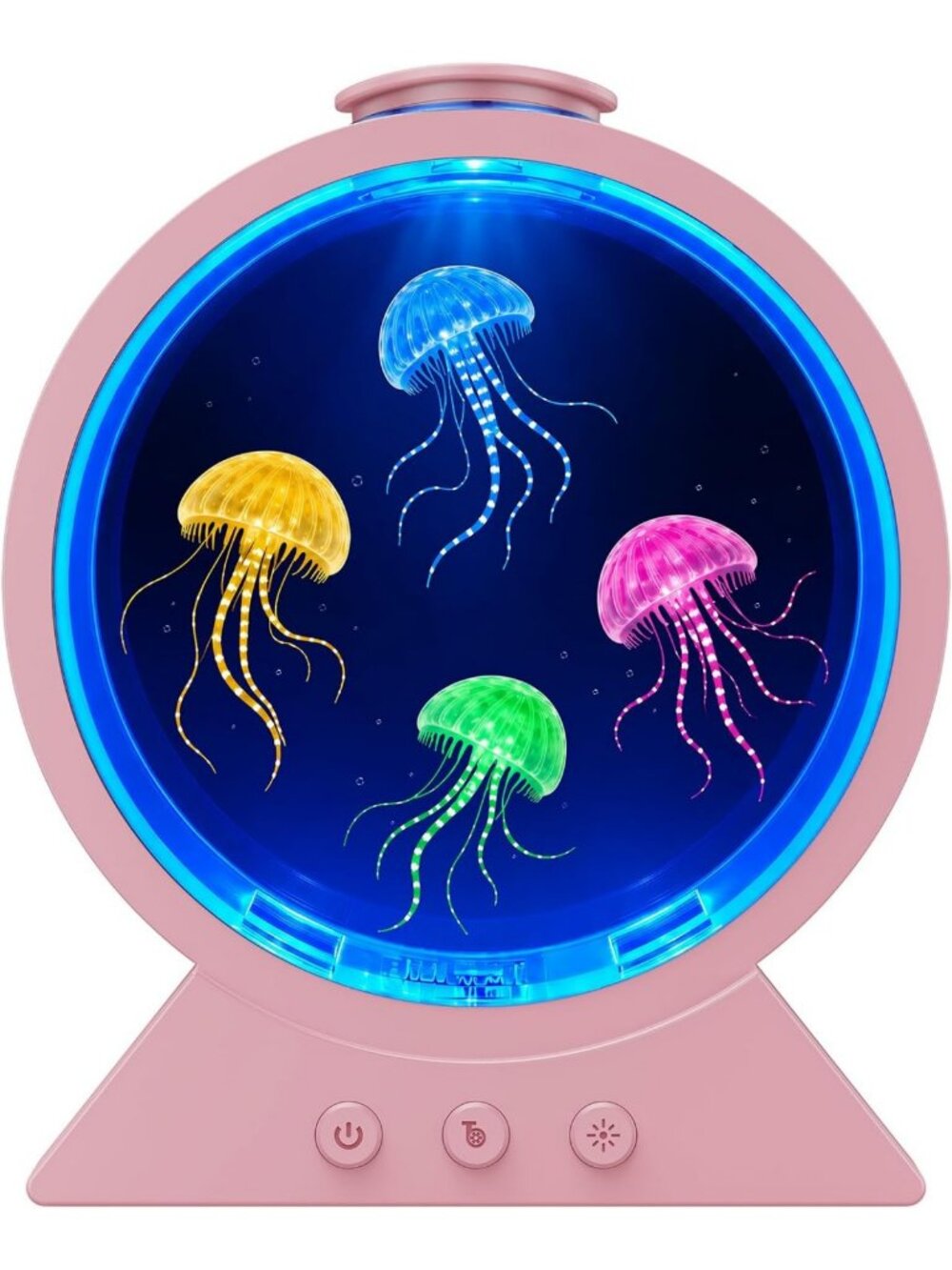 Colorful Jellyfish Lamp - 7-Color Calming Night Light for Bedroom Decor